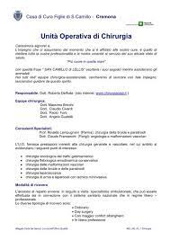 Si comunica ai gentili clienti tutte le buone norme da rispettare per accedere alla casa di cura, in ottemperanza alle disposizioni emanate dalla direzione generale welfare di. U O Di Chirurgia Casa Di Cura Figlie Di San Camillo