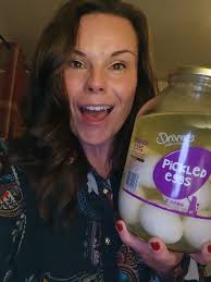 I know you've all been eagerly waiting to find out and the answer is YES,  Santa did bring me my annual pub sized jar of pickled eggs and I have been  eating