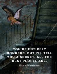 We did not find results for: You Re Entirely Bonkers But I Ll Tell You A Secret All The Best People Are Lovely Notebook 9781097279470