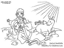 Paul's jewish name was saul (hebrew: Saul On The Road To Damascus Coloring Page