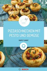 Pizzaschnecken Mit Pesto Und Gemuse Rezept Fingerfood Rezepte Pizzaschnecken