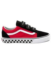 New in box with tags men's size 10.5. Vans Old Skool V Logo Pop Skate Shoe Red Black Journeys