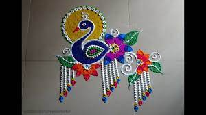Beautiful And Unique Peacock Rangoli Design Rangoli By Poonam Borkar Youtube Flower Drawing Design Free Hand Rangoli Design Rangoli Designs For Competition