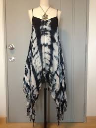 Beautiful Summer Tie Dye Dress Boho Dress Black And White Color On Etsy 49 03 Tie Dye Fashion Boho Outfits Tie Dye Dress Boho