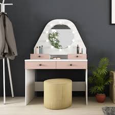 Curtains and blinds can help make the most of your sleep by blocking out sunlight, street lights and moonlight. Pia Dressing Table With Led Lights Pink White By Trasman