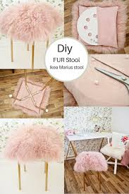 Ikea Hack Diy Fur Stool Diy Home Decor Projects Diy Chair Diy Hanging Shelves