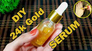 How To Make 24k Gold Serum Diy At Home Cheaply For Glowing Skincare Madeleine Skin Care Journal Diy Serum Glowing Skincare Gold Skin