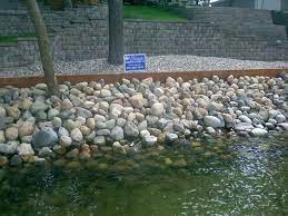 Rip Rap Lake Landscaping Sea Wall Outdoor Patio Space