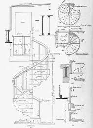 How to draw staircase plan & section in autocad? Blueprint Spiral Staircase Plan Circular Stairs Stair Plan
