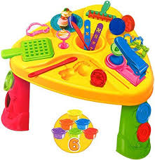 Knettisch Mit Viel Zubehor Und Knetmasse Kinderknete Spielzeug Fur Kleinkinder Spieltisch Kinder