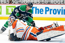They compete in the national hockey league (nhl) as a member of the north division. Canucks Cough Up 3 0 Lead Fall 4 3 To Visiting Edmonton Oilers Peninsula News Review