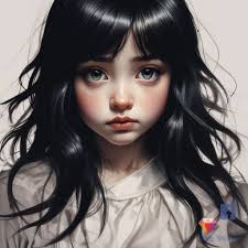 Young Girl With Black hair.