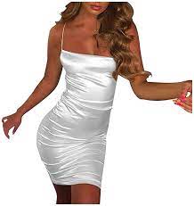 I nostri vestiti eleganti, da sera o da cerimonia, sono disponibili sia in modelli tradizionali e senza tempo, che in modelli di tendenza. Lulupi Vestito Mini Senza Spalline Satinato Donna Halterneck Abito Donna Sexy Abito Eleganti Da Cerimonia Corti Amazon It Moda