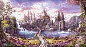 waterfalls beside building dragon ball fighterz the floating islands earth air island floating islands computer wallpaper png pngwing waterfalls beside building dragon ball