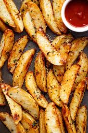 Crispy Garlic Baked Potato Wedges Crispy Garlic Baked Potato Wedges Are Soft Pillows On The Inside Cru In 2020 Potato Wedges Baked Garlic Baked Potatoes Wedges Recipe