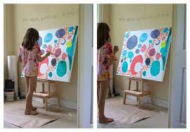 Sometimes it's the appeal of working on a large scale in a loose style. Canvas Art With Kids Tips On Working Large And On The Cheap