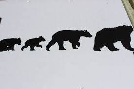 Black Bear Set Of 4 Metal Wall Art Home Decor Black Bear Decor Metal Wall Art Black Bear