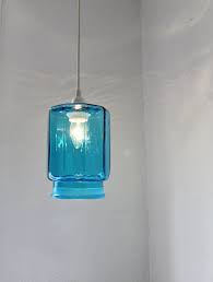 Ocean Sapphire Blue Kitchen Canister Pendant Light Upcycled Etsy Blue Kitchen Canisters Glass Kitchen Canisters Blue Kitchens