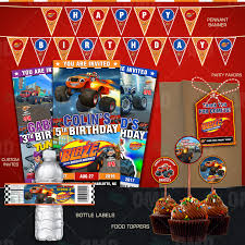 Everyone's favorite monster truck, blaze, is here to celebrate your little one's special day on this birthday party invitation. Blaze And The Monster Machines Ultimate Party Package Cartoon Invites