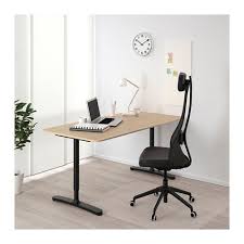 Bekant Bureau Plaque Frene Teinte Noir Noir 160x80 Cm Ikea Ikea Bureau Angle Assis Debout