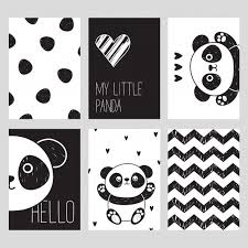 Black And White Panda Background Un Conjunto De Seis Tarjetas En Blanco Y Premium Vector Freepik Vector Background Poster Birthday Invitation In 2020 Panda Art Panda Wallpapers Panda