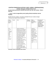 Use our automatic resume builder & get a higher paying job. Doc Contoh Ringkasan Artikel Dari Jurnal Internasional Gt Kks33 Academia Edu