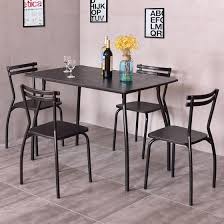 Costway 5 Piece Dining Set Table And 4 Chairs Home Kitchen Room Breakfast Furniture Walmart Com Dining Room Sets Wooden Dining Set Wood Dining Table