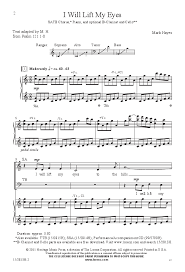 Maybe you would like to learn more about one of these? I Will Lift My Eyes Satb By Mark Hayes J W Pepper Sheet Music