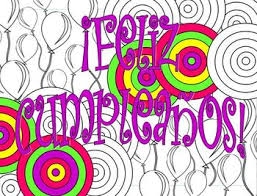 Design your very own printable & online happy birthday cards. Feliz Cumpleanos Happy Birthday Spanish Adult Coloring Page By Sra Collier