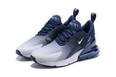 Nike Air Max 270 Flyknit Spectrum Navy Blue White Men S Casual Shoes Navy Blue Nike Shoes Mens Nike Shoes Nike Shoes Women