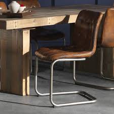 Ogroman Kontinent Mama Leather And Metal Dining Chairs Triangletechhire Com