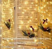 Amazon.com: Battery Operated Curtain Lights,9.8ft×9.8ft 300 ...