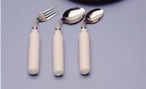 The form of the knife transitions elegantly from the vertical blade. Patterson Medical Comfort Grip Curved Utensils Best Utensils