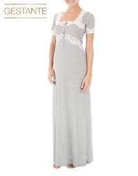 Camisola Longa Com Robe Para Maternidade Camisola Longa Hanna Maternity Joge Ideias Fashion Pano Camisola Gestante