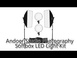 Andoer Studio Photography Softbox Led Light Kit Youtube