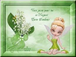 Bouquet de muguet gratuit avec text. Muguet 1er Mai