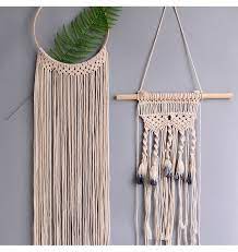 Bohemian macrame wall hanging diy crafty christmas. Baby Home Decor Cotton Hand Woven Bohemian Macrame Diy Rainbow Decoration Wall Hanging Tapestry China Wooden Crafts And Craft Price Made In China Com