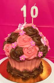 Number 10 Birthday Cakes For 10 Year Old Boy Pretty Giant Cupcake For A Special Little 10 Year Old Girl Cupcake Birthday Cake Girl Cakes 10 Birthday Cake
