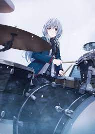 miz2215th 冬ドラム絵 ドラム イラスト 芸術的アニメ少女 アニメ 音楽