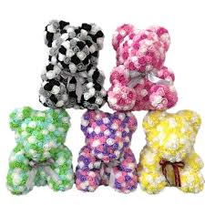 Honestly, i someone gave me flowers i wouldn't really want them because there is nothing interesting about them. Artificial Flowers Rose Bear Multicolor Pe Foam Rose Teddy Bear Girlfriend Anniversary Valentines Day Gift Birthday Party Decor Buy At A Low Prices On Joom E Commerce Platform