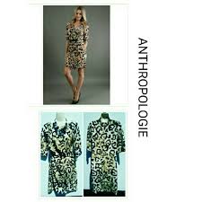 Anthropologie Leopard Cape Marble Dress Yoana Baraschi For