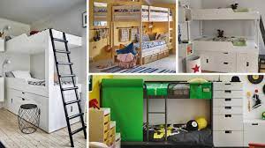 A fully functional desk is mounted on the opposite side, with its own set of drawers. 10 Brilliant Space Saving Bunk Beds Ikea Youtube