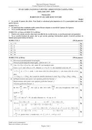 *modele simulare evaluare nationala bac 2021 2020 2019 2018 2017 2016 2015 2014 2013 2012 2011 2010 subiecte.edu.ro; Evaluarea NaÈ›ionalÄƒ 2020 MatematicÄƒ Subiecte È™i Barem Rezolvarea Celor 5 Care Vor Pica La Examen