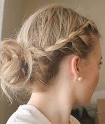If you have long hair, try these long messy bun hairstyles. Side Twist Into Bun Twist Braid Hairstyles Hair Beauty Messy Hairstyles