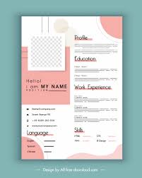 (all caps) name as it appears on your passport: Personal Cv Template Elegant Bright Modern Flat Design Free Vector In Adobe Illustrator Ai Ai Format Encapsulated Postscript Eps Eps Format Format For Free Download 3 39mb