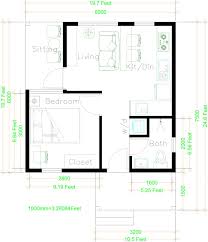 There's this suspended bed which would otherwise be a bedroom if there was enough room for one, next to it there's a dining area with a small table and some chairs and there's also a sofa and a coffee table. One Bedroom House Plans 6x7 5 With Gable Roof House Design 3d