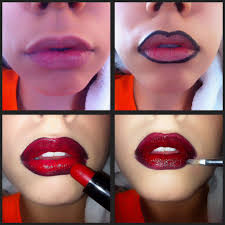 Black And Red Lipstick Ombre Red An Black Ombre Lip Step 1 Put Concealer On Your Lips To Help The Color Pop Step 2 Line Your Lips With Black Liner Step Ombre Lips Lipstick Red Lipsticks