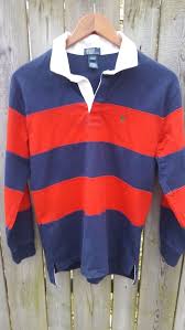 Black And White Striped Long Sleeve Polo Ralph Lauren Polo Rugby Shirt Striped Red White Blue Long Sleeve Kids Large Ralphlauren Rugbypolo Vintage Striped Shorts Polo Rugby Shirt Long Sleeve Kids