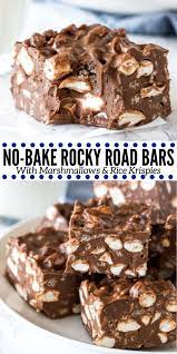 No Bake Rocky Road Bars Recipe Easy Baking Recipes Dessert Recipes Easy Quick Dessert Recipes