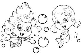 Simply do online coloring for gil is happy meet molly in bubble guppies coloring page directly from your gadget, support for ipad, android tab or using our web feature. Deema And Oona Make Bubble In Bubble Guppies Coloring Page Coloring Sun